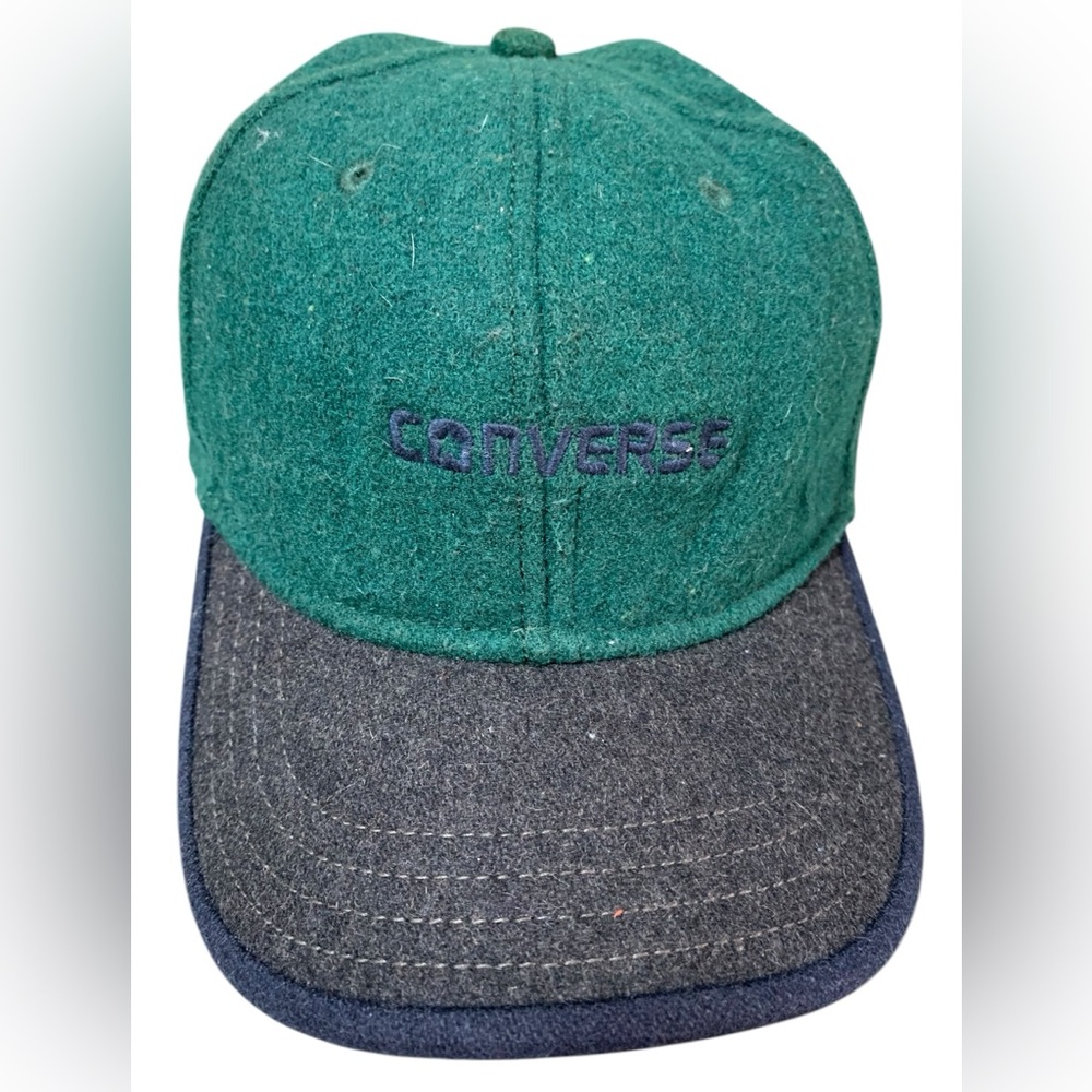 Vintage Wool Converse Green, Navy and Gray Cap